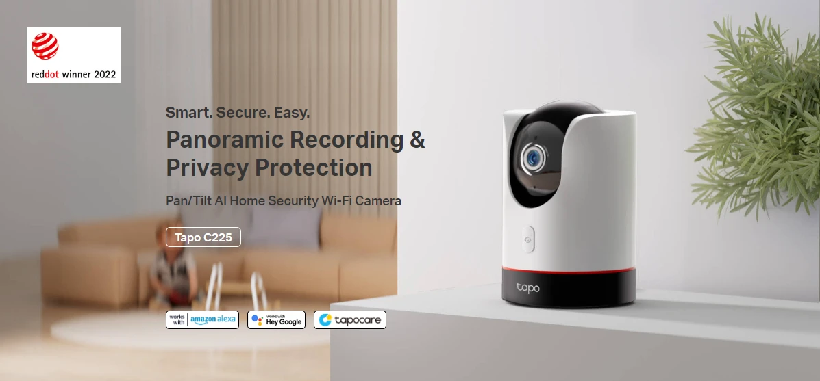 TP-Link Tapo C225 Pan Tilt AI Home Security Wi-Fi Camera