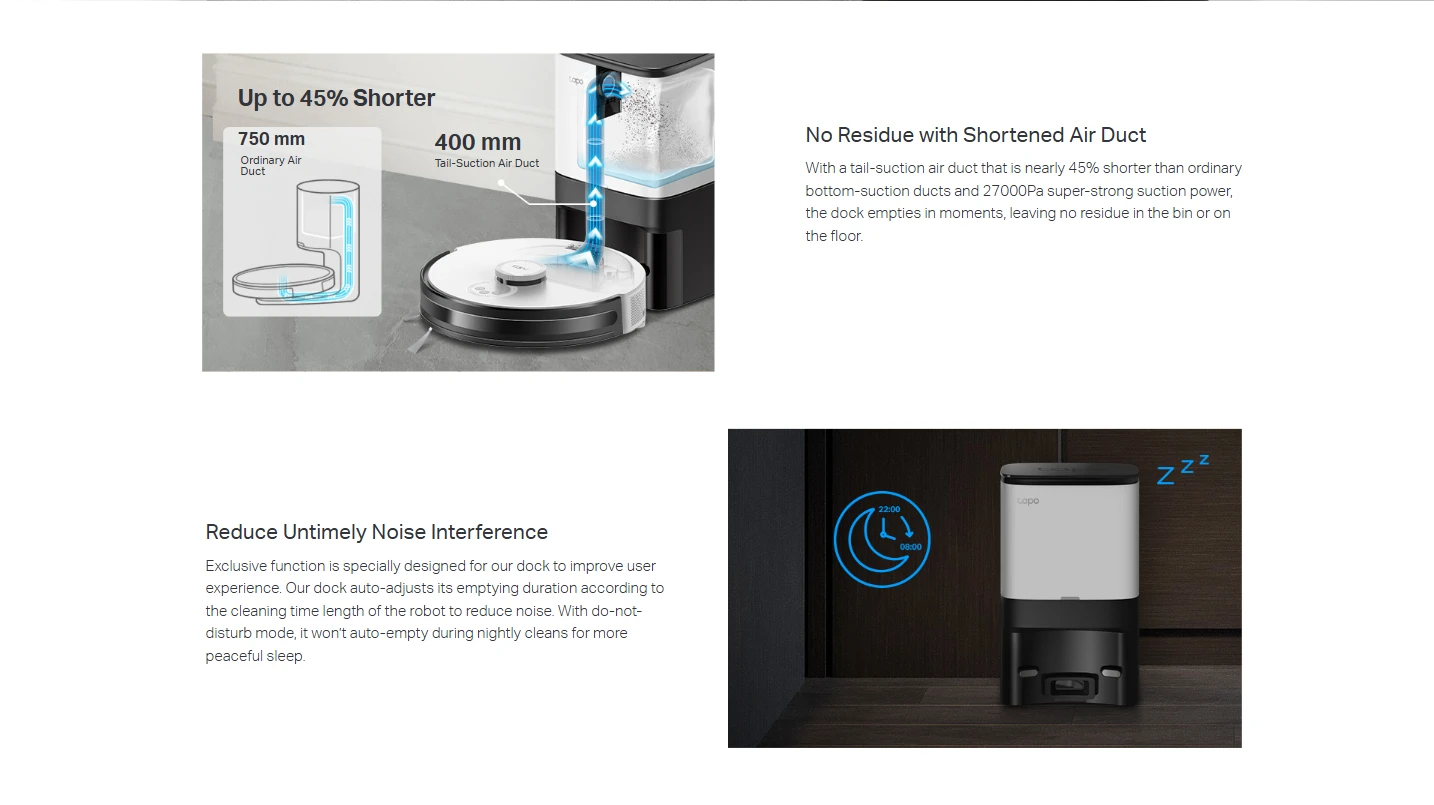 TP-Link Tapo RV30 Plus LiDAR Navigation Robot Vacuum & Mop with Smart Auto-Empty Dock