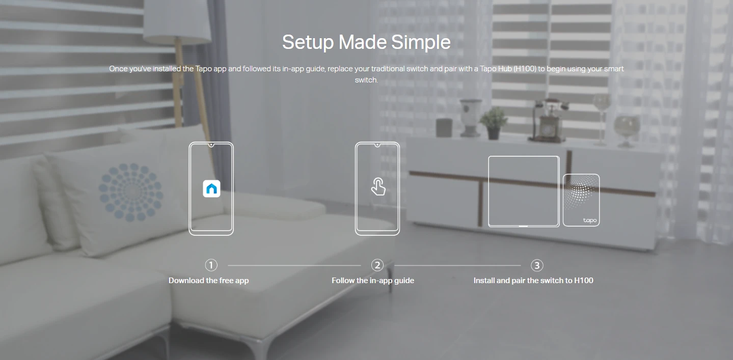 TP-Link Tapo S210 Smart Light Switch, 1-Gang 1-Way