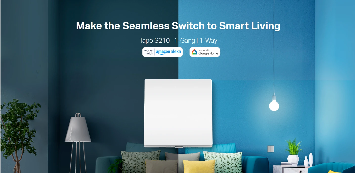 TP-Link Tapo S210 Smart Light Switch, 1-Gang 1-Way